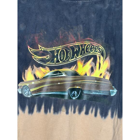Forever 21 Hot Wheels T-shirt Mens M Long Sleeved Ombre Retro Logo Classic - Picture 2 of 8